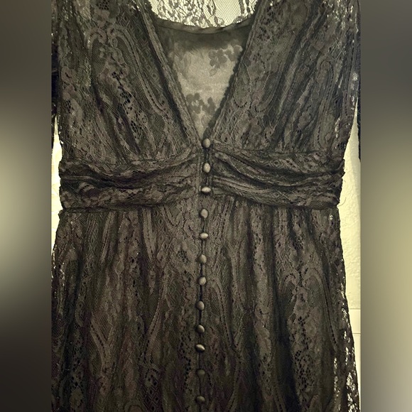 Shyanne Elegant Western Black Lace midi Dress | Size: S | Color: Black - Picture 12 of 12